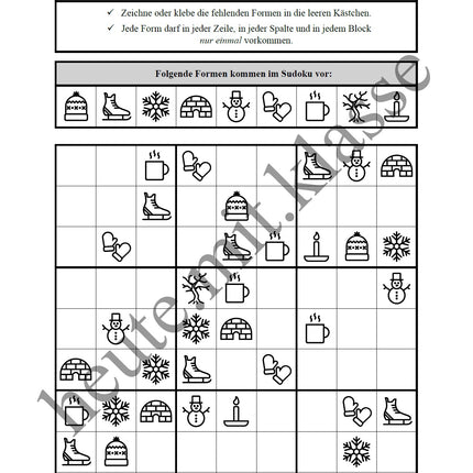 Sudoku 9x9: Winter