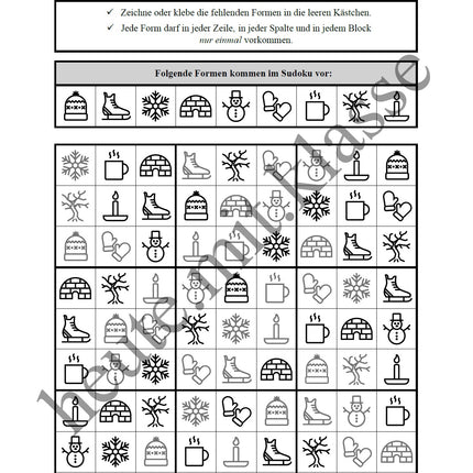 Sudoku 9x9: Winter