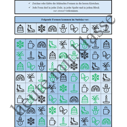 Sudoku 9x9: Winter