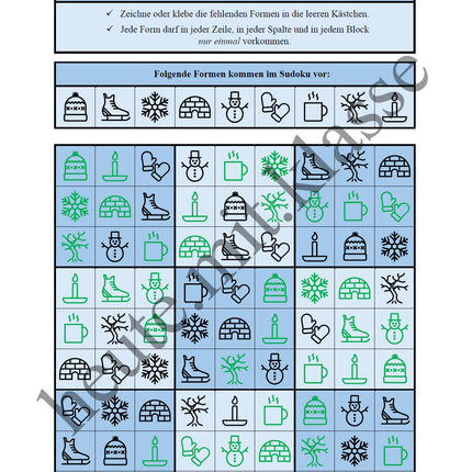 Sudoku 9x9: Winter