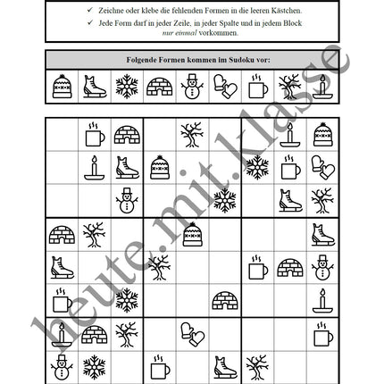 Sudoku 9x9: Winter