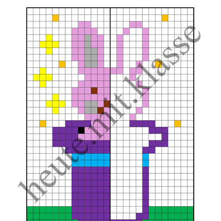 Pixel-Bilder: Fasching & Karneval & Fastnacht (Symmetrie / Pixel-Art)