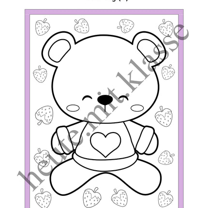 3x Puzzles & Ausmalbilder: Valentinstag & Muttertag & Vatertag (Schneideübung)