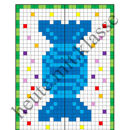 Pixel-Bilder: Fasching & Karneval & Fastnacht (Symmetrie / Pixel-Art)