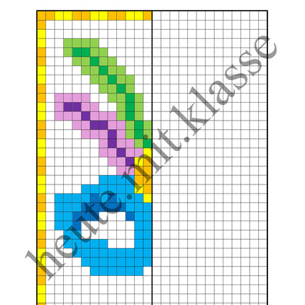Pixel-Bilder: Fasching & Karneval & Fastnacht (Symmetrie / Pixel-Art)