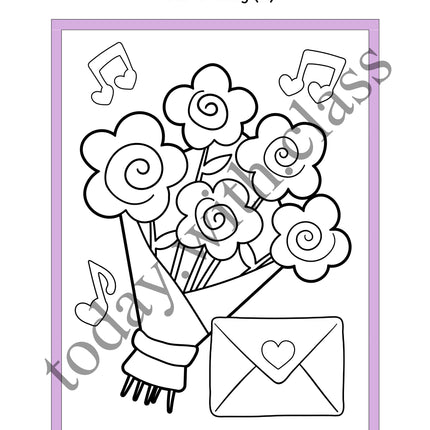 3x Puzzles & Ausmalbilder: Valentinstag & Muttertag & Vatertag (Schneideübung)